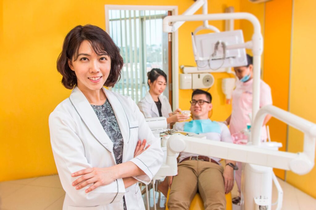 dentist with patient