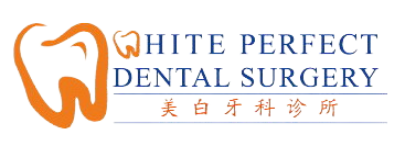 white perfect dental surgery logo