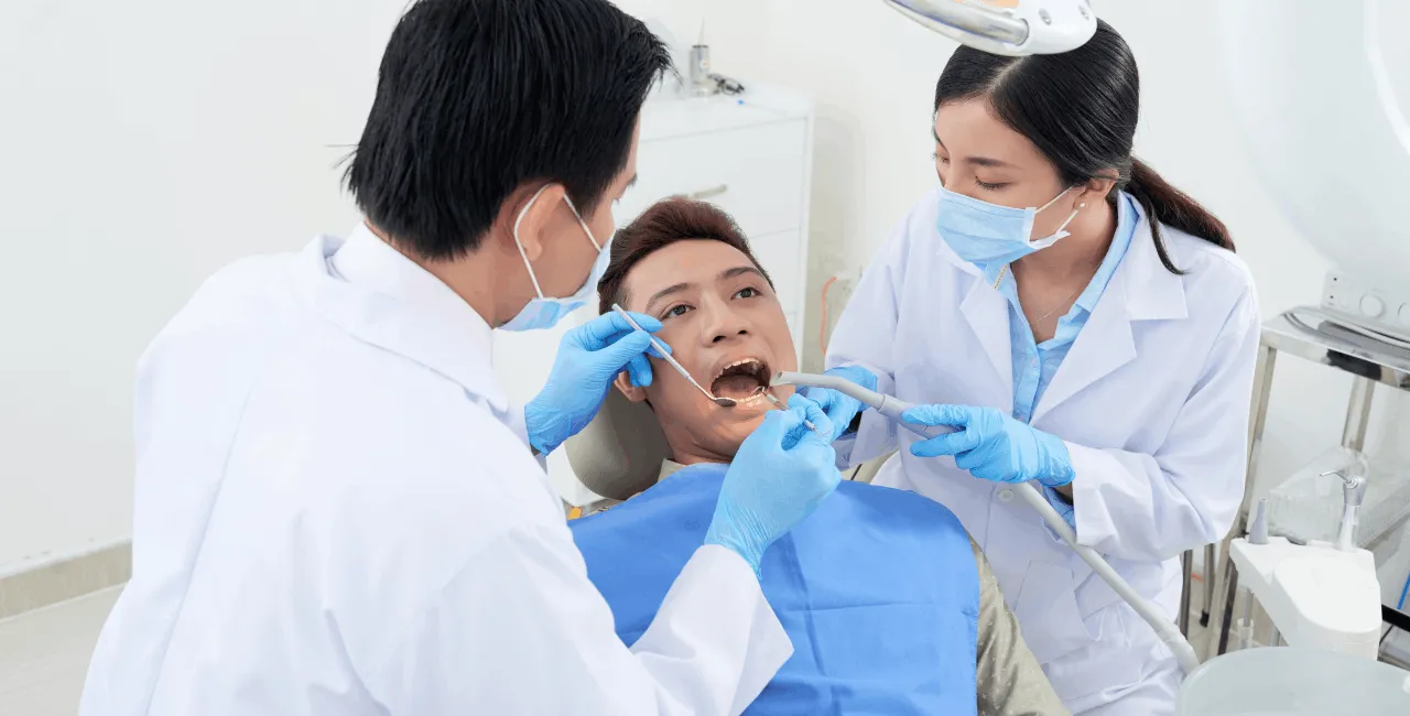 man having a dental checkup