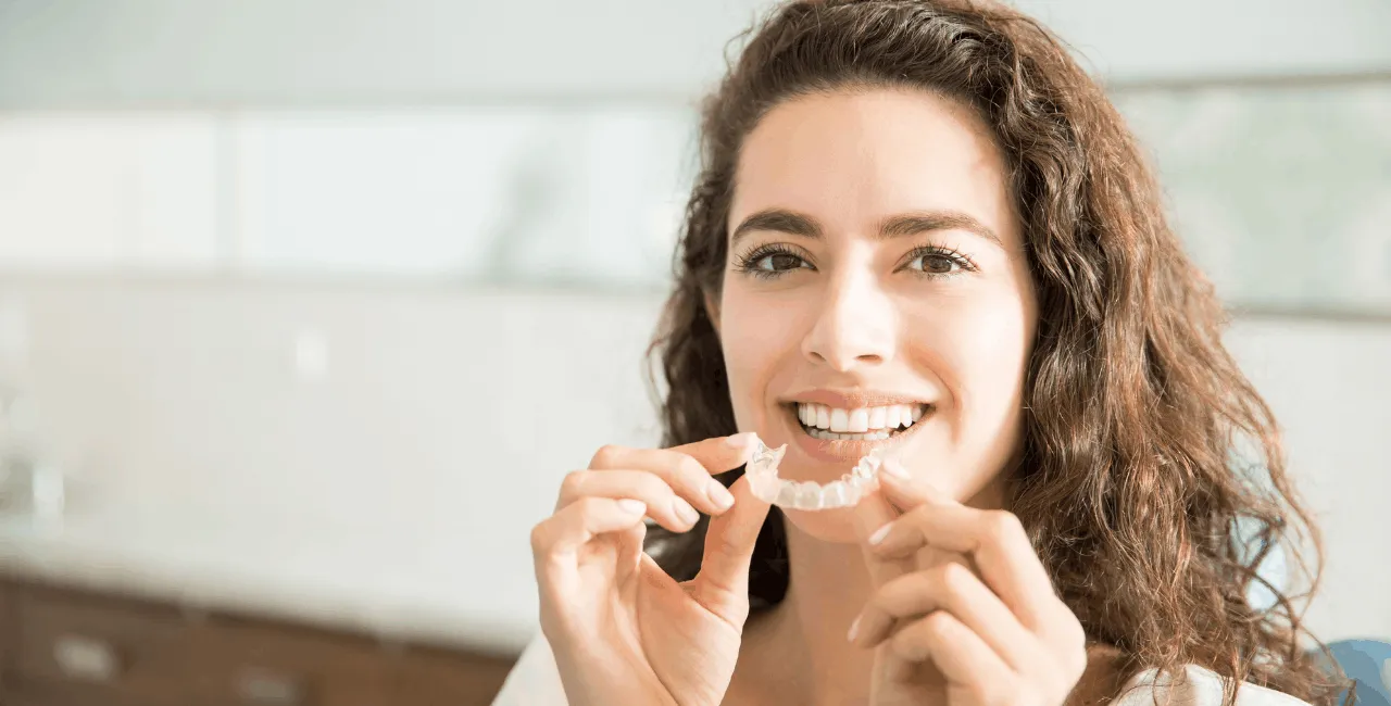 woman with retainers